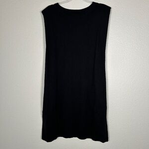 Velvet by Graham & Spencer size L short tank dress shoulder pads black cotton